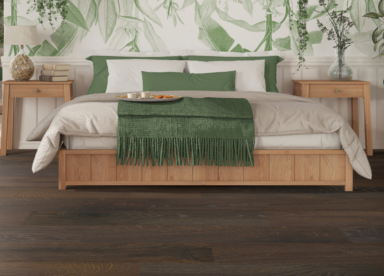 Mohawk Ellenwood in Forest Brown Oak, Resilient/Vinyl room scene