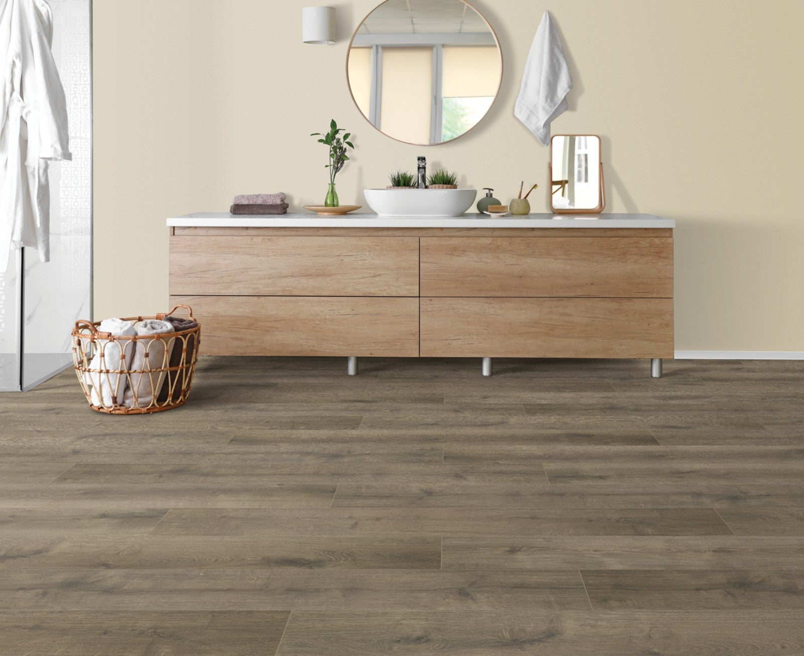 Mohawk Avery Grove in Oyster Oak, Resilient/Vinyl room scene