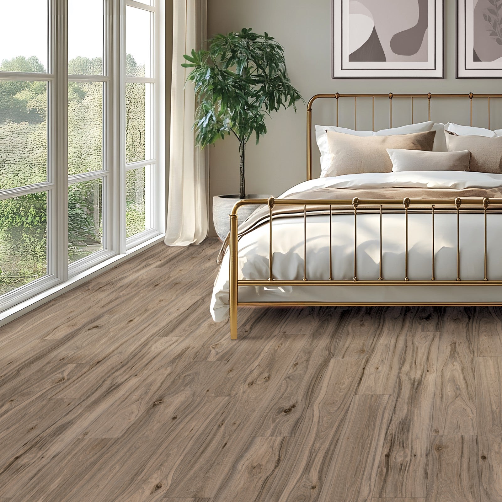 Mohawk Chapman Hill in Palomino Hickory, Resilient/Vinyl room scene