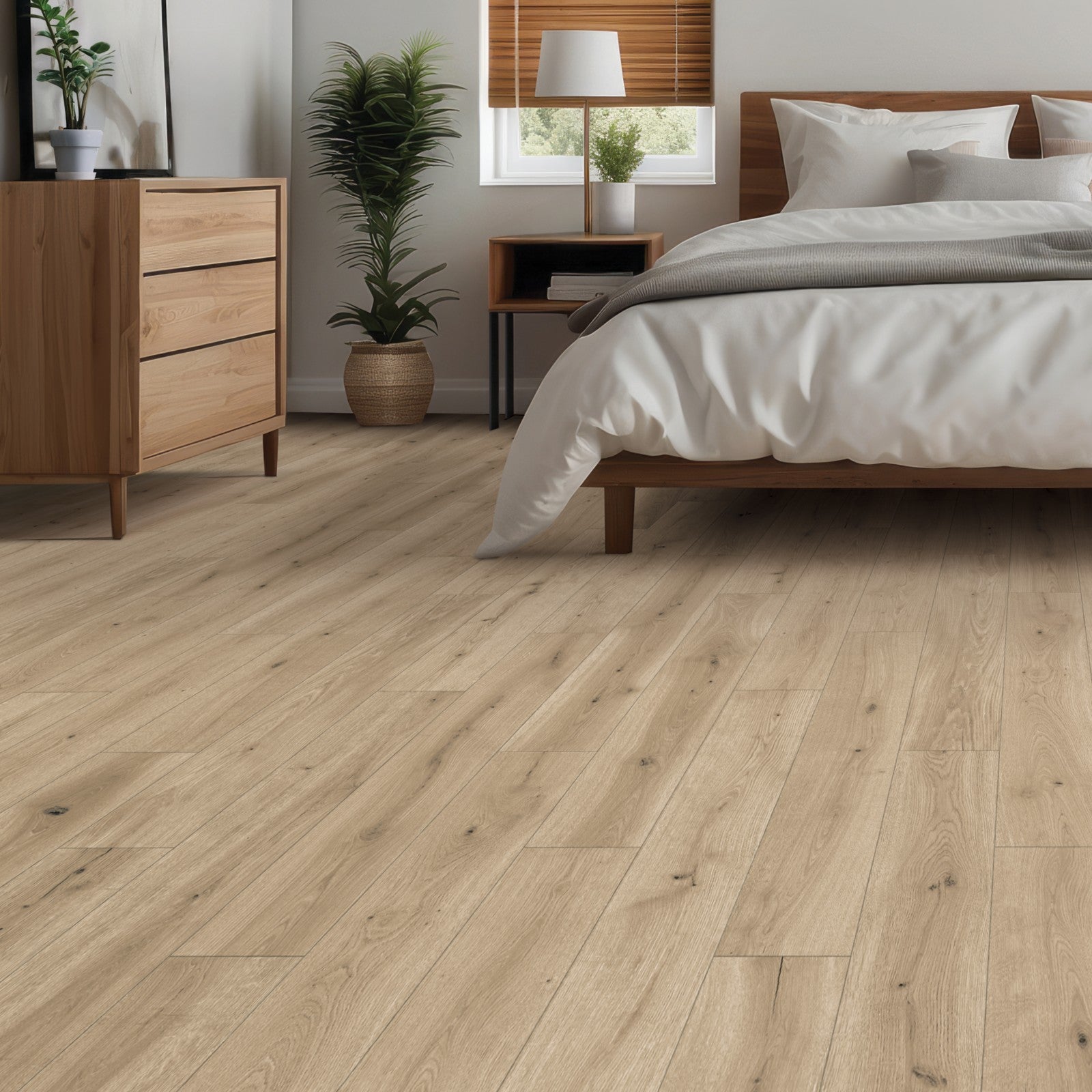 Mohawk Saylor's Cove in Sienna Sand Oak, Resilient/Vinyl room scene