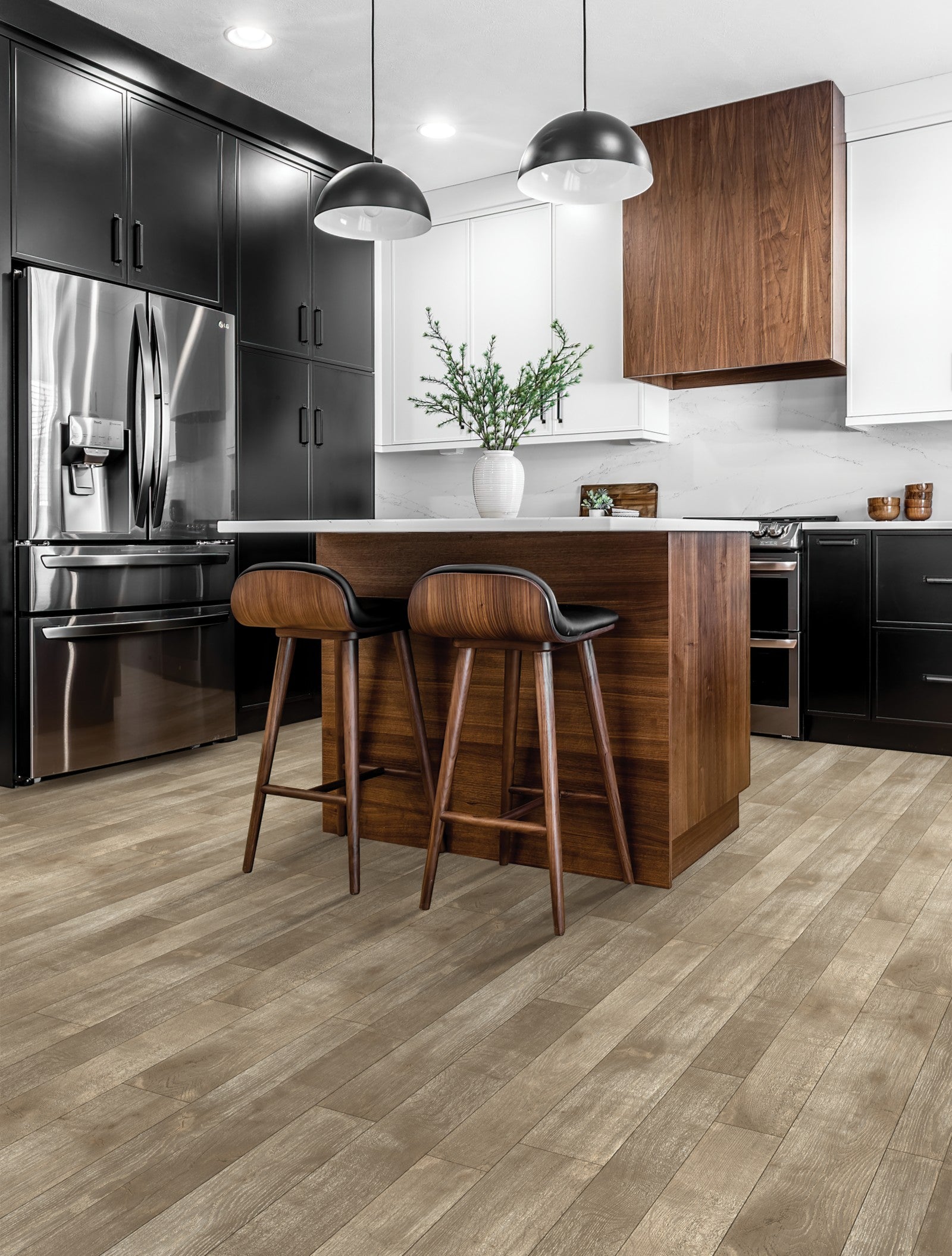 Mohawk Fieldcrest in Rustic Taupe, Resilient/Vinyl room scene
