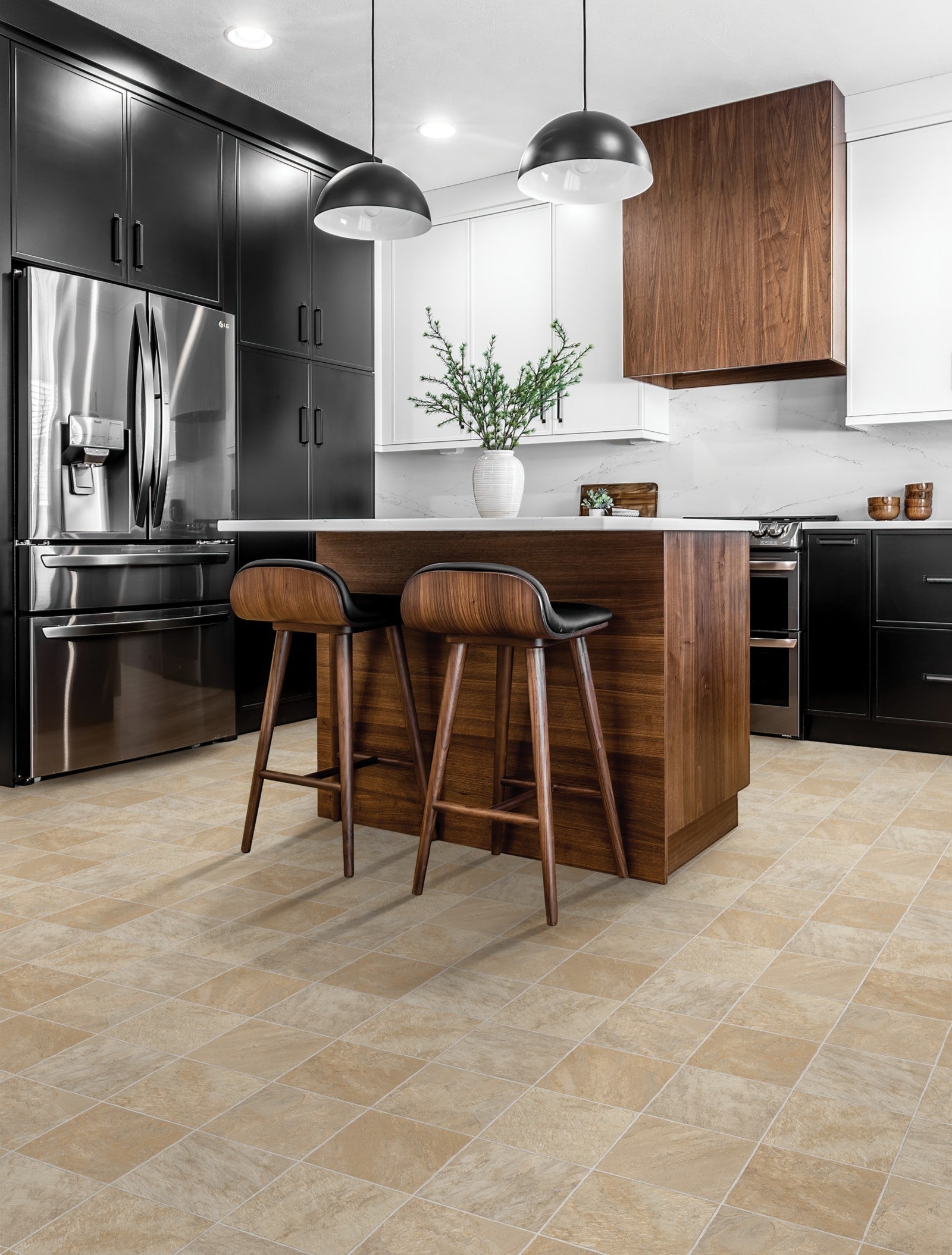 Mohawk Fieldcrest in Honey Slate, Resilient/Vinyl room scene