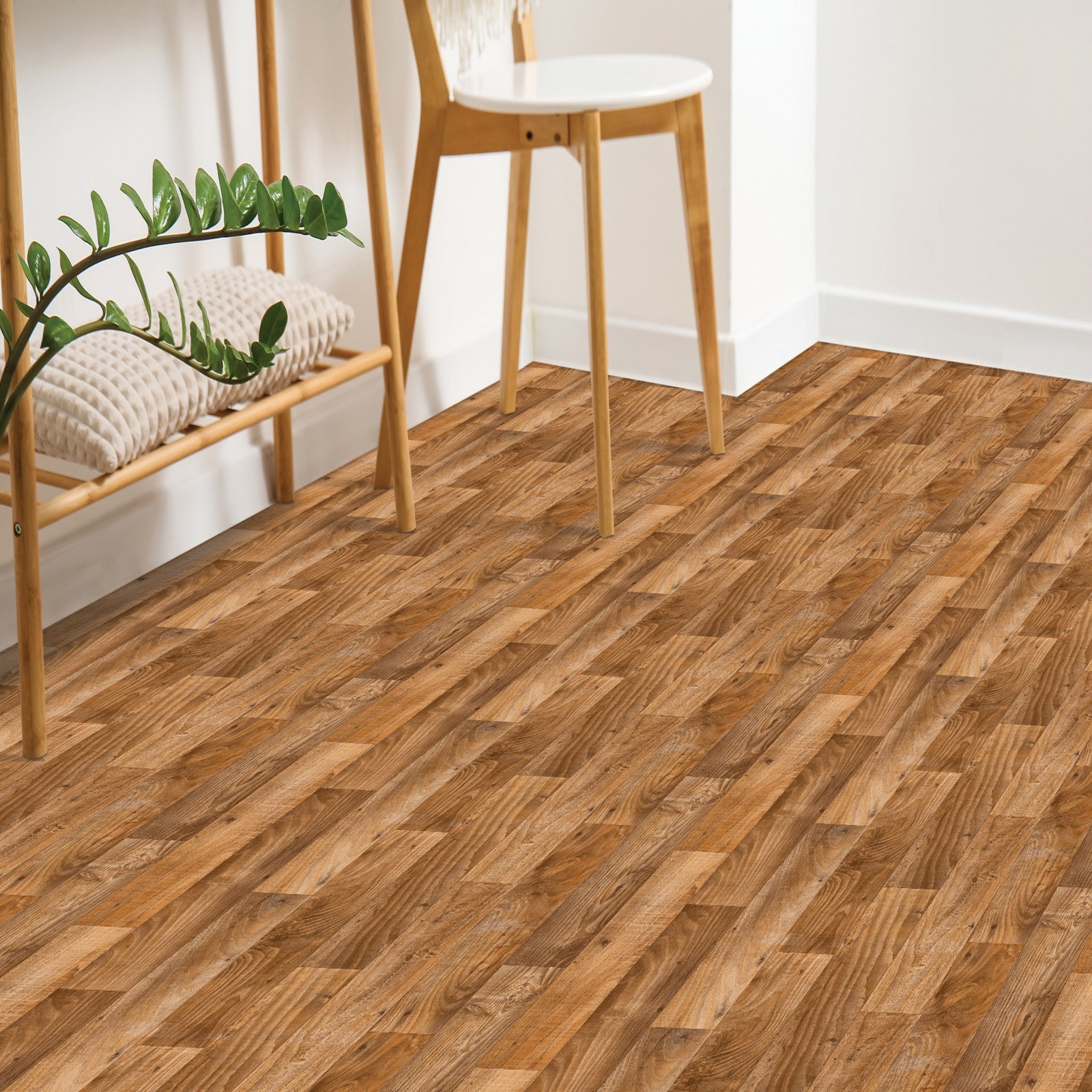 Mohawk Elan Peak in Nomadic Bronze, Resilient/Vinyl room scene
