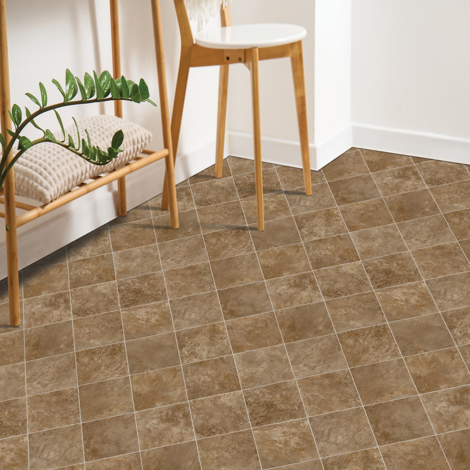 Mohawk Elan Peak in Homestar Brown, Resilient/Vinyl room scene