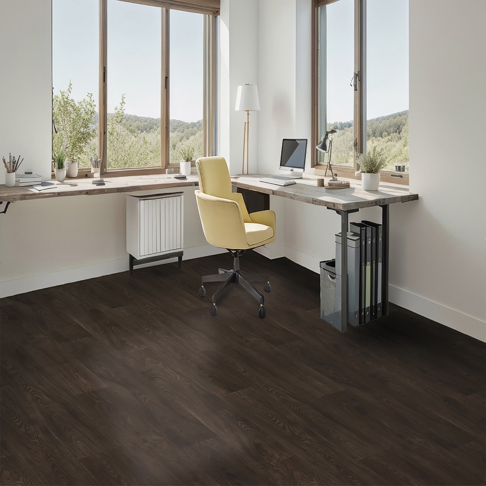 Mohawk Wynn Point in Roasted Mocha, Resilient/Vinyl room scene