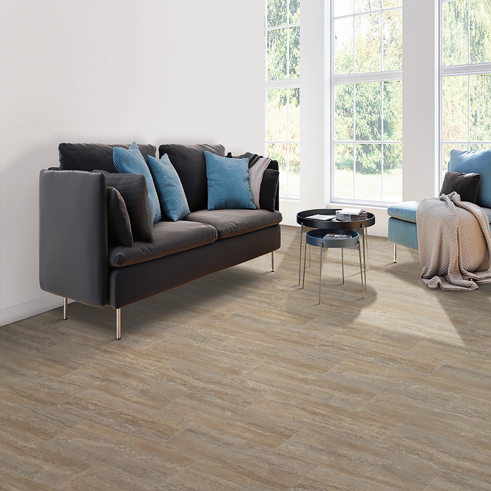 Mohawk Genial Crest in Warm Sienna, Resilient/Vinyl room scene