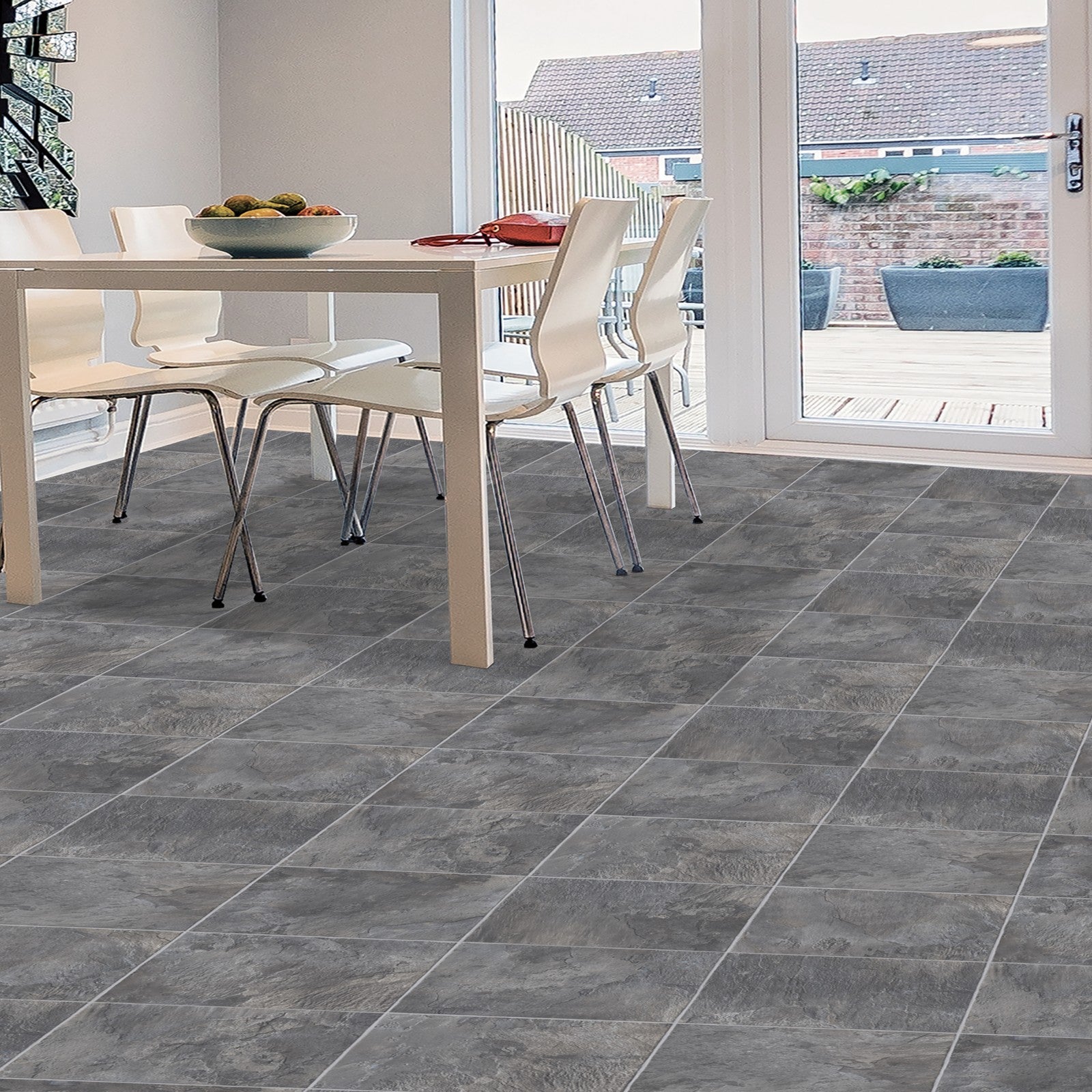 Mohawk Genial Crest in Wolf Grey, Resilient/Vinyl room scene
