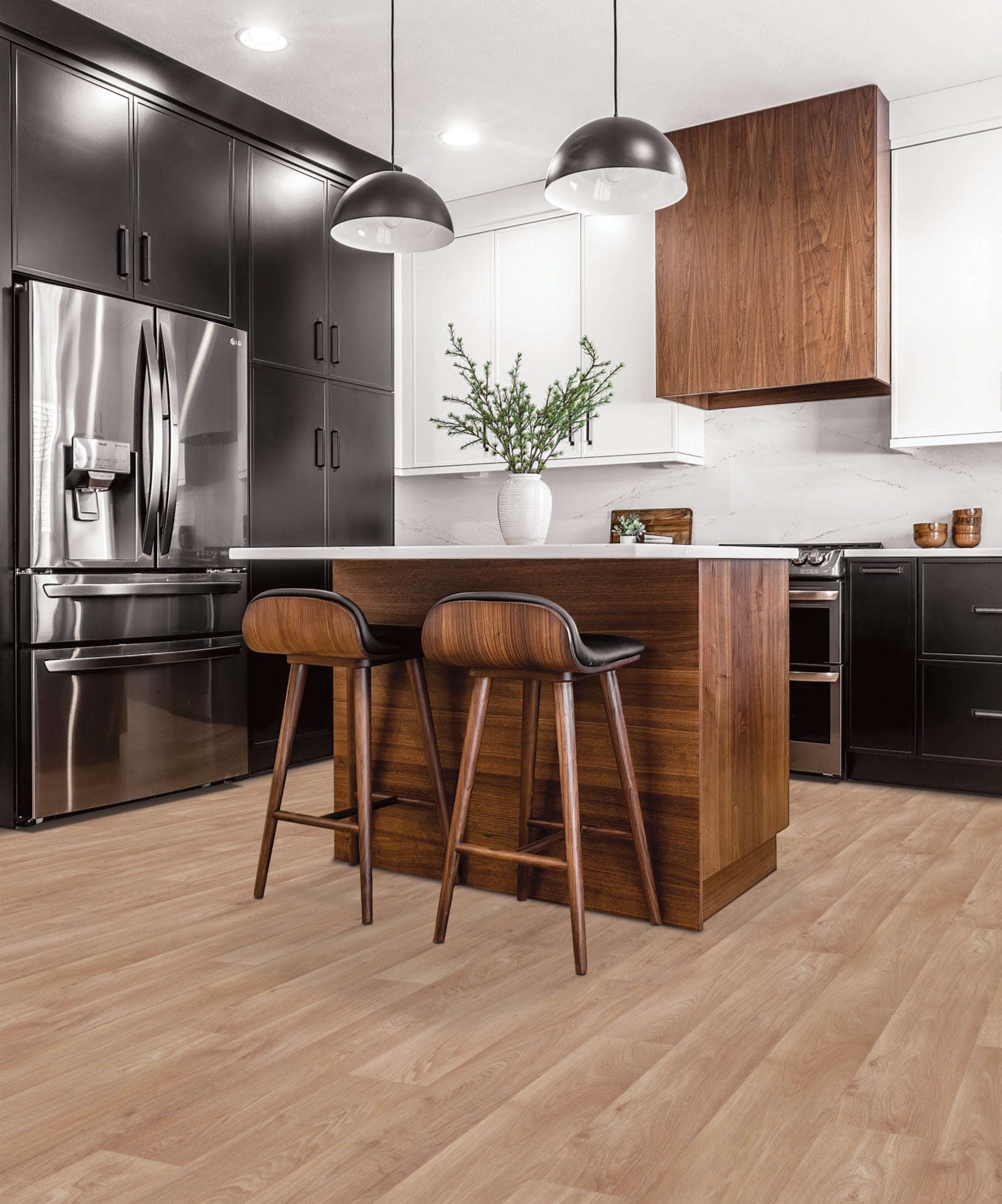 Mohawk Rosemore Rowe in Juniper, Resilient/Vinyl room scene