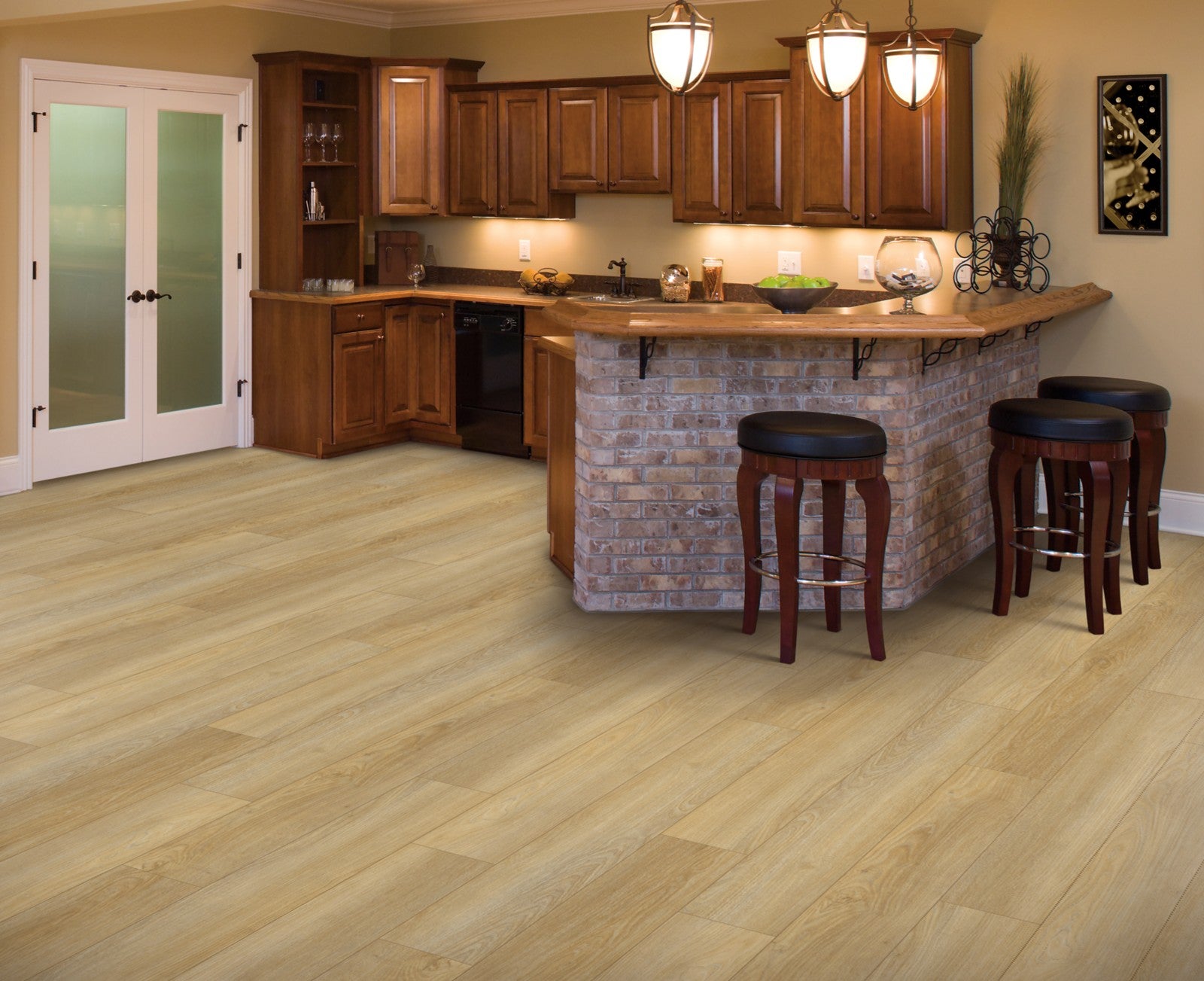 Mohawk Discovery Ridge in Coffee House Tan, Resilient/Vinyl room scene