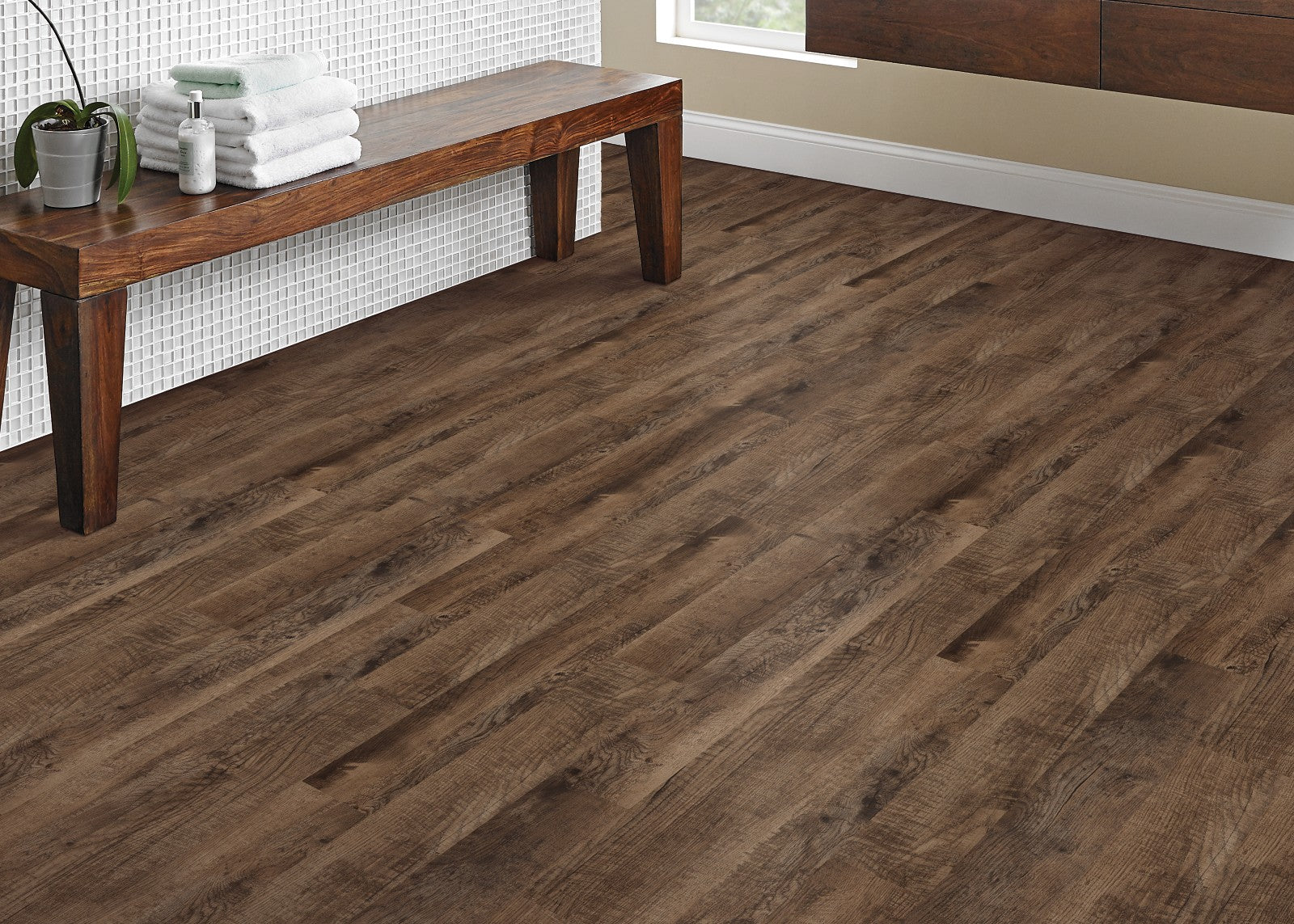 Mohawk Pro Solutions in Saddleback, Resilient/Vinyl room scene