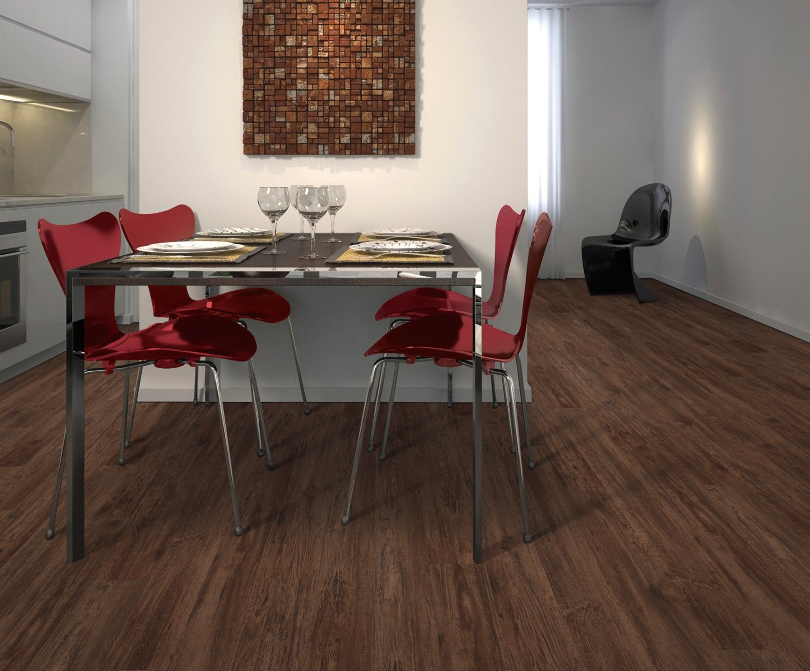 Mohawk Pro Solutions in Coffee Bean, Resilient/Vinyl room scene