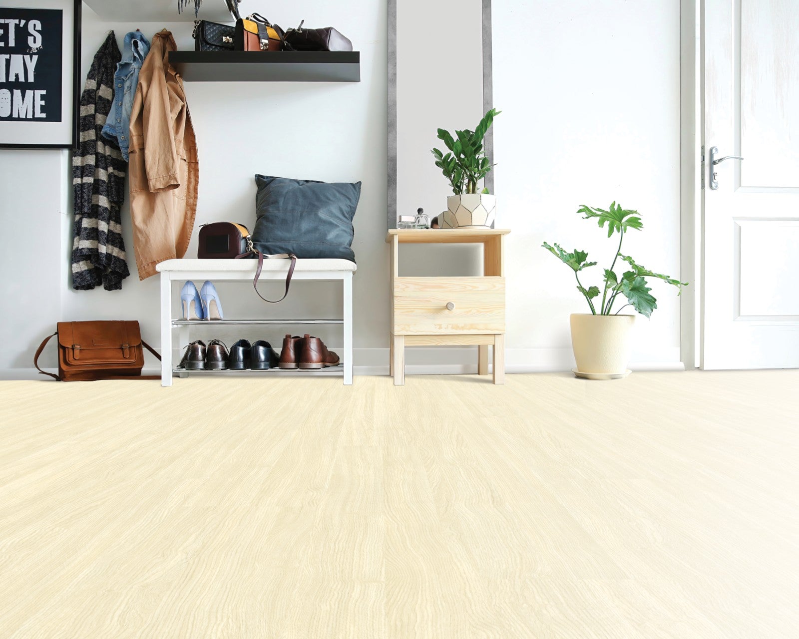 Mohawk Pro Solutions II in Sandbar, Resilient/Vinyl room scene