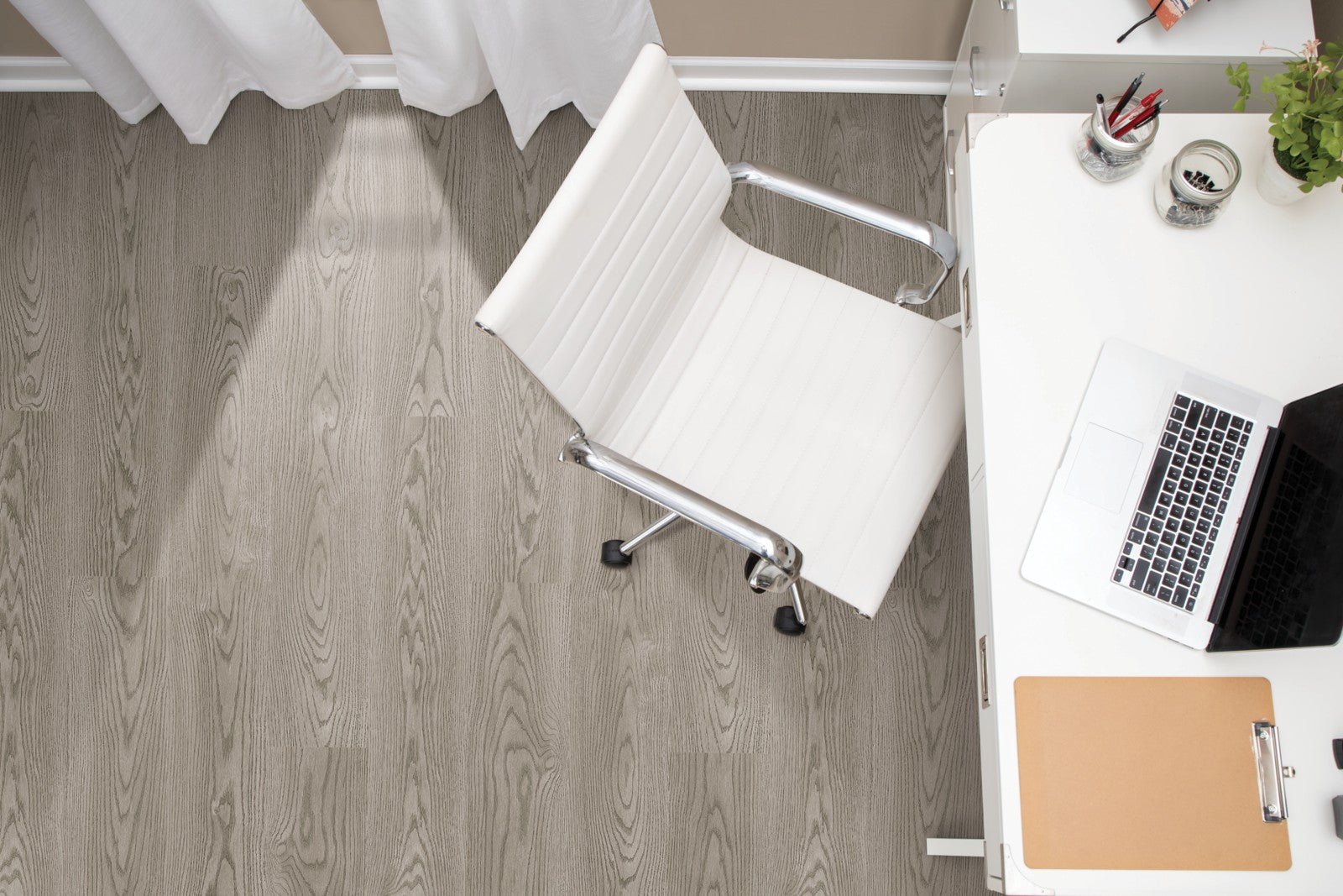 Mohawk Pro Solutions IV in Grey Mist, Resilient/Vinyl room scene