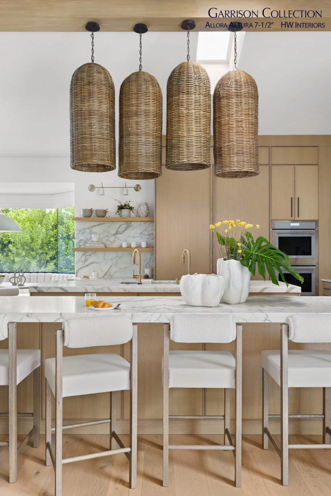 Allora Altura European Oak engineered hardwood flooring installed in an open, light-filled modern living room.