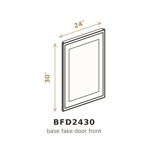 Midnight Black Shaker Base Fake Door 24" x 30"