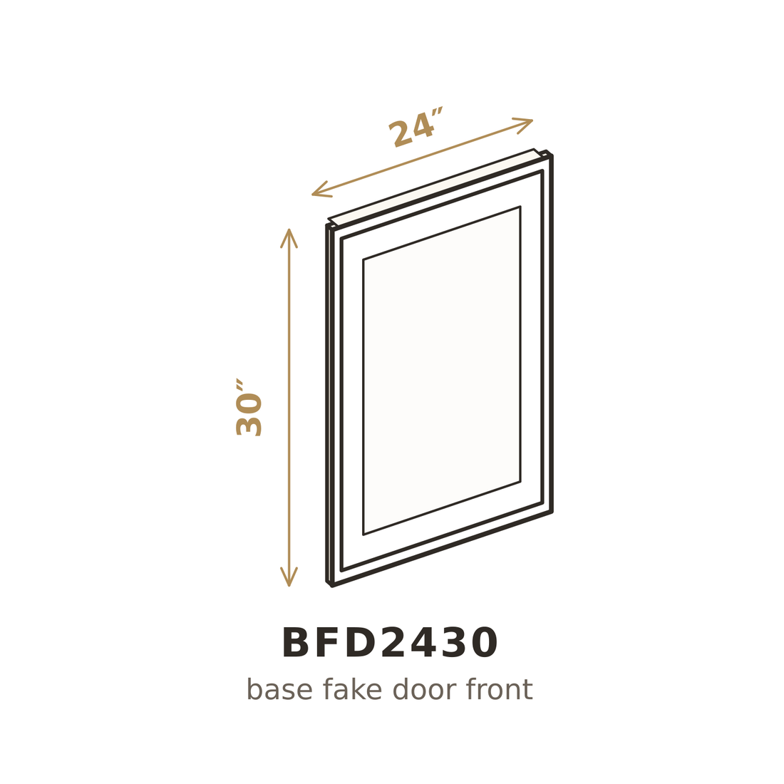 Toasted Maple Walnut Base Fake Door 24" x 30"