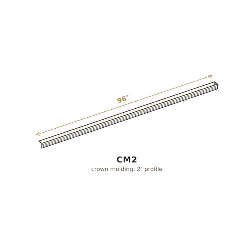 Roasted Espresso Shaker Crown Molding 2" (Curve)