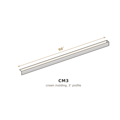 Roasted Espresso Shaker Crown Molding 3" (Flat)