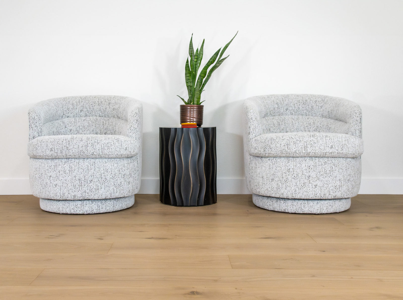 Allora Doma engineered hardwood flooring installed in a bright, modern living room.