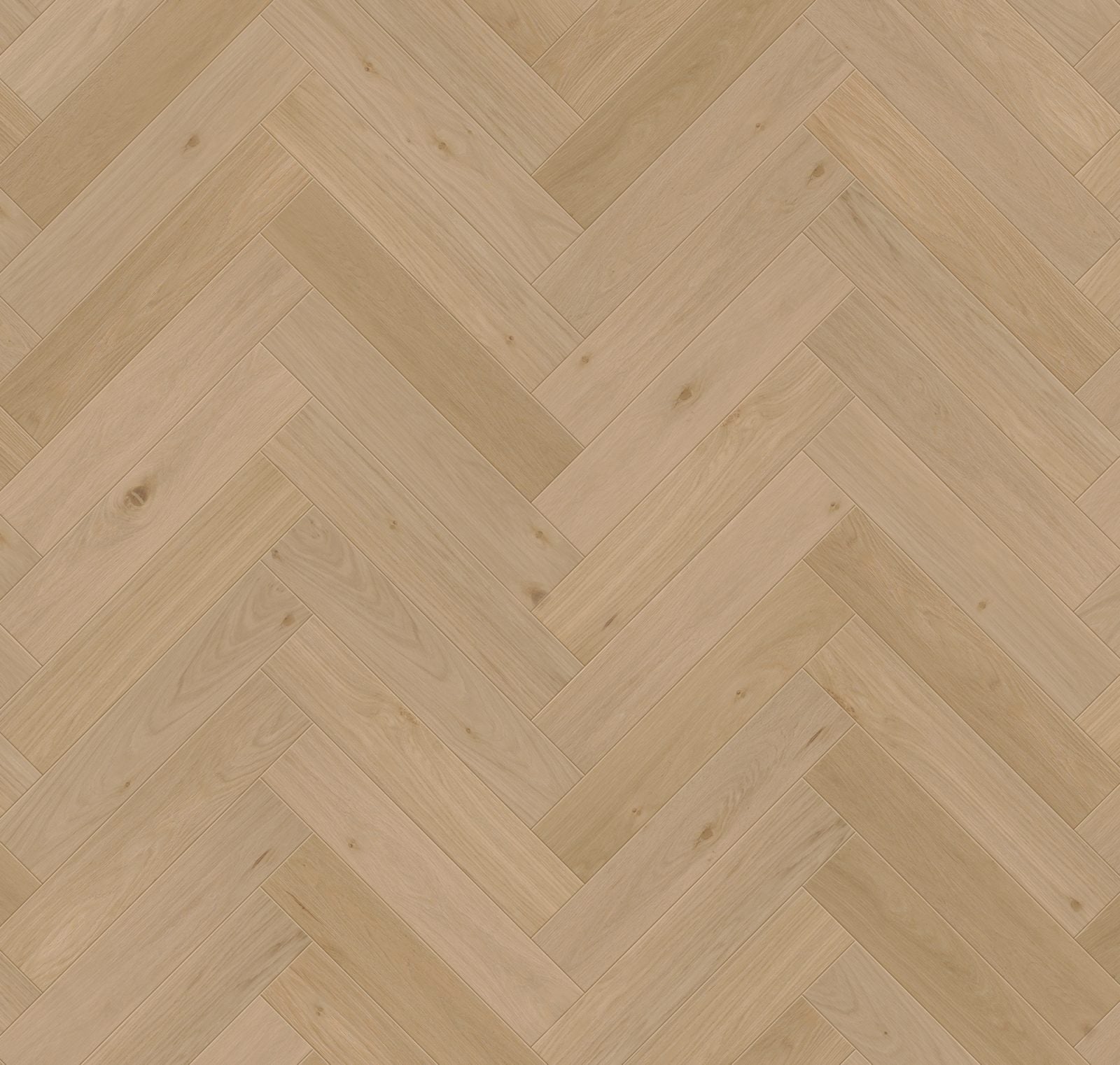 Close-up of Allora Doma Herringbone European Oak engineered flooring in a warm golden tone, matte finish.