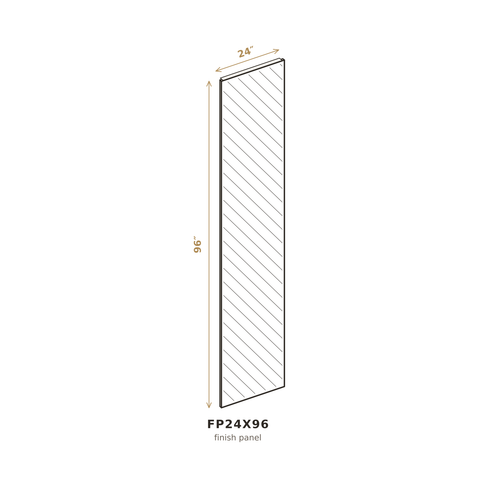 Misty Light Grey Finish Panel 24" x 96"