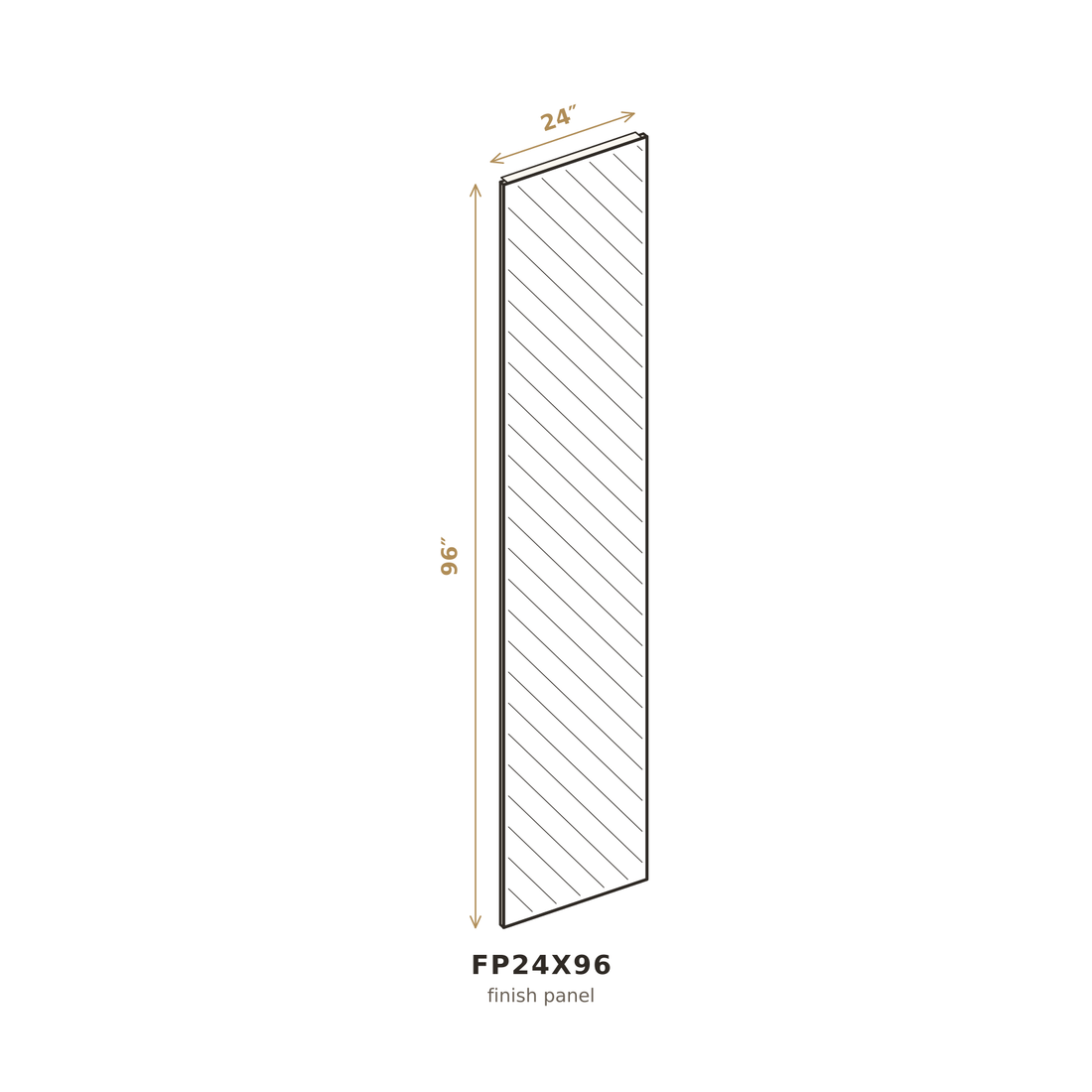 Golden Maple Shaker Finish Panel 24" x 96"