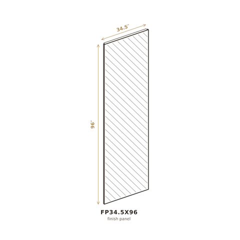 Midnight Black Shaker Finish Panel 34.5" x 96"