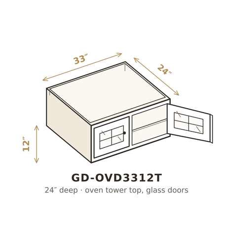 Roasted Espresso Shaker Clear Glass Doors for OVD3312T