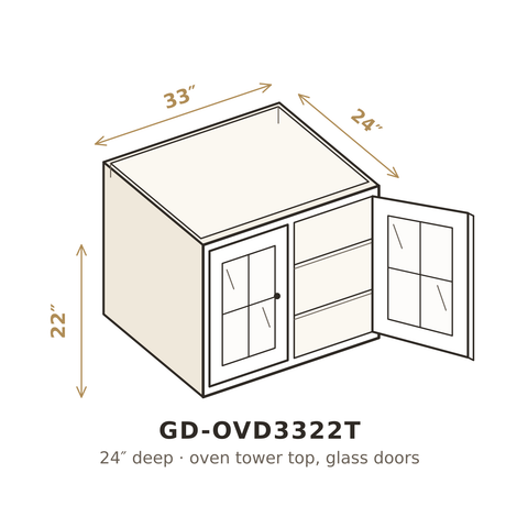 Roasted Espresso Shaker Clear Glass Doors for OVD3322T