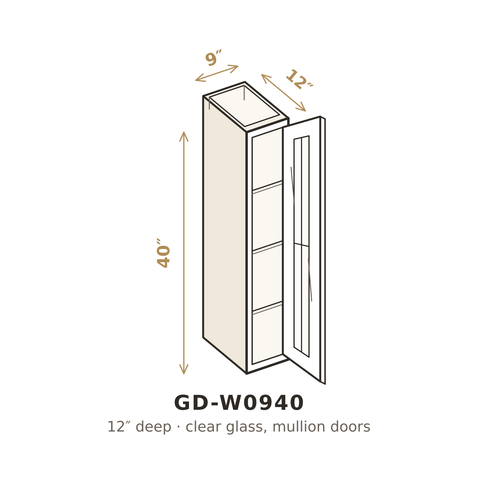 Roasted Espresso Shaker Clear Glass Doors for W0940