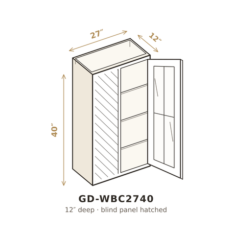 Roasted Espresso Shaker Clear Glass Doors for WBC2740