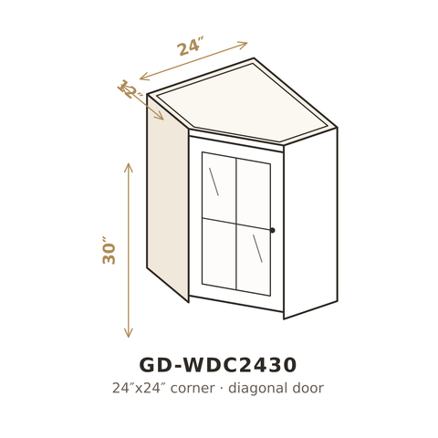 Roasted Espresso Shaker Clear Glass Doors for WDC2430