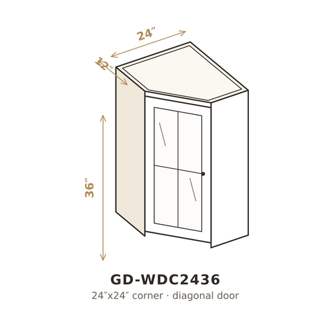 Roasted Espresso Shaker Clear Glass Doors for WDC2436