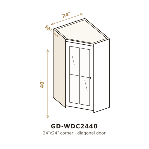 Roasted Espresso Shaker Clear Glass Doors for WDC2440