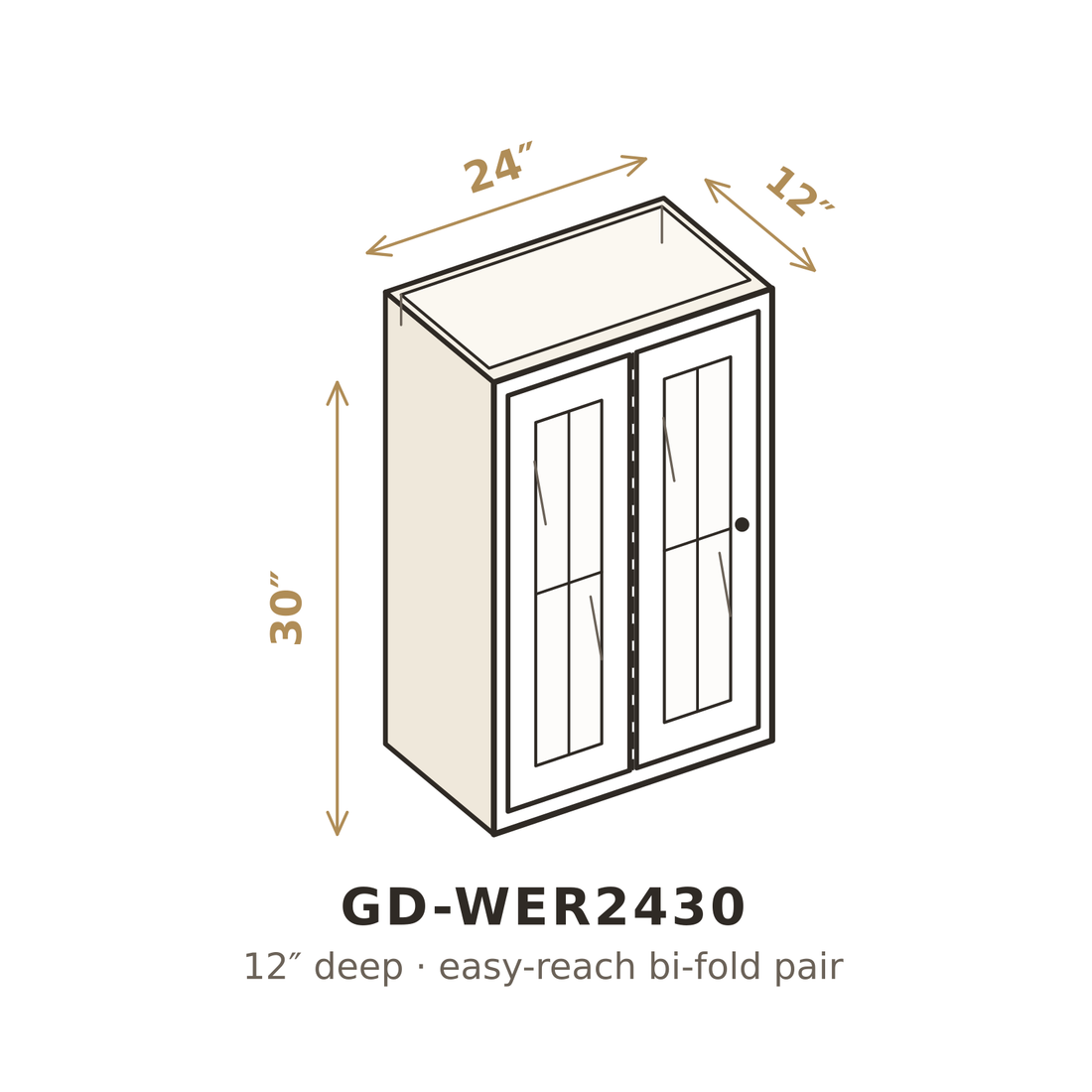 Midnight Black Shaker Clear Glass Doors for WER2430