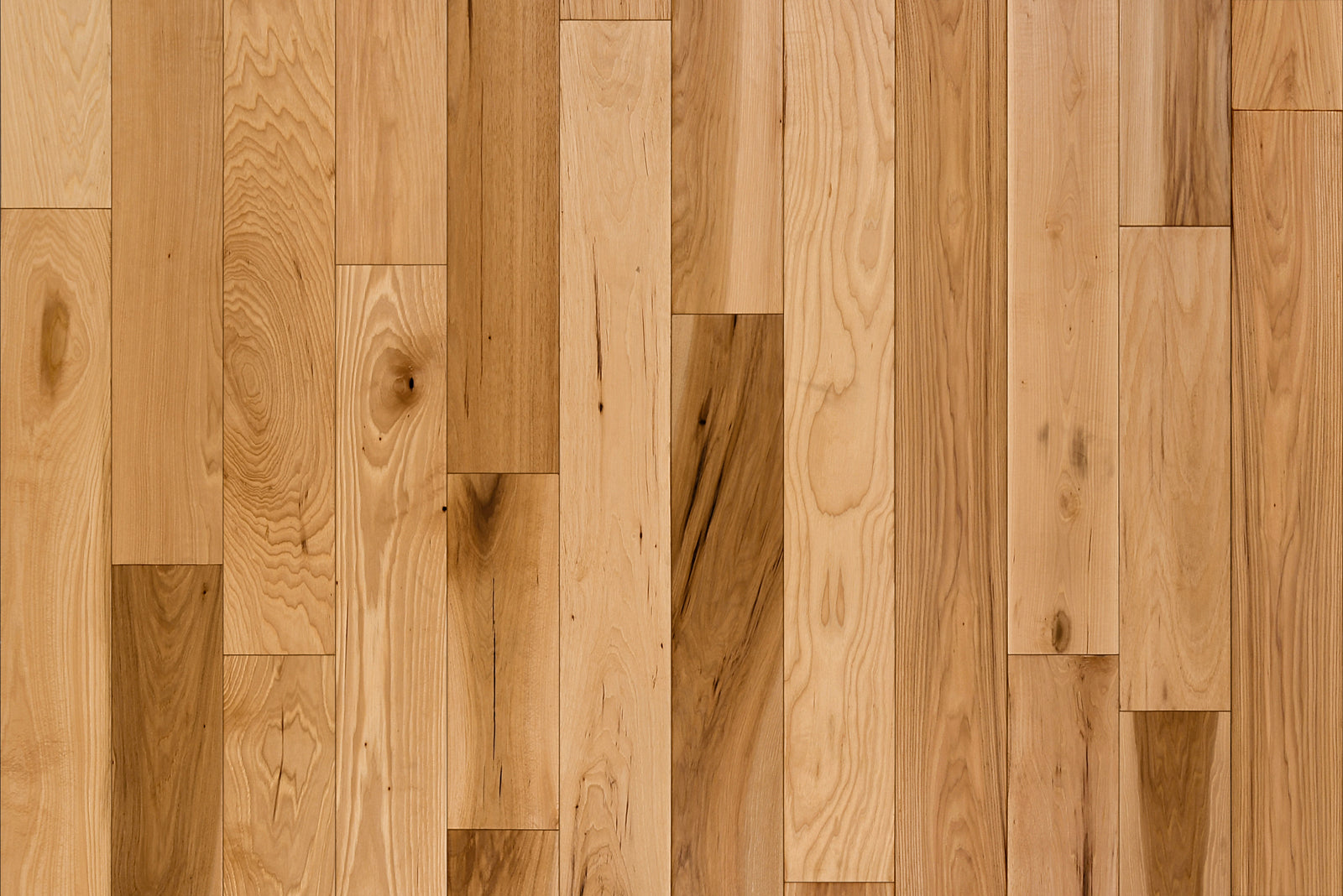 Garrison II Distressed Natural Hickory engineered hardwood, 5-inch plank with pillowed edges and hand-distressed finish