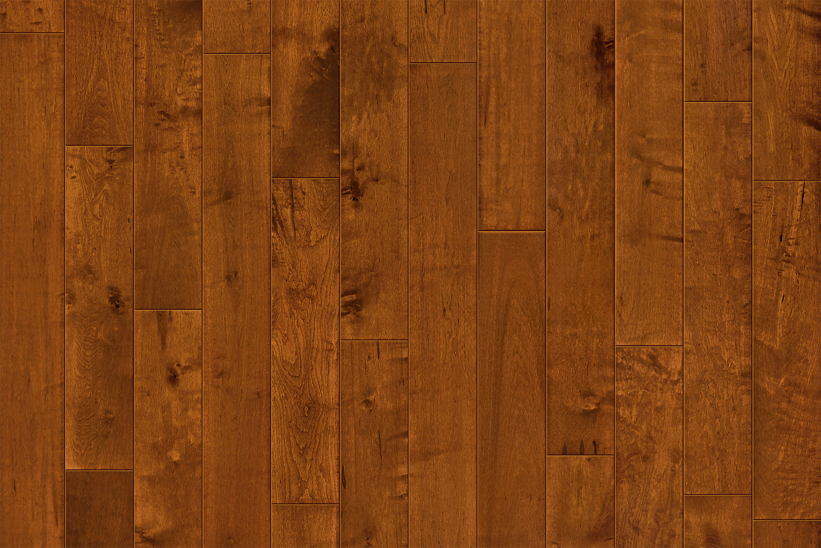 Garrison II Smooth Syrup engineered maple hardwood plank, smooth face with micro-beveled edges, medium honey tone