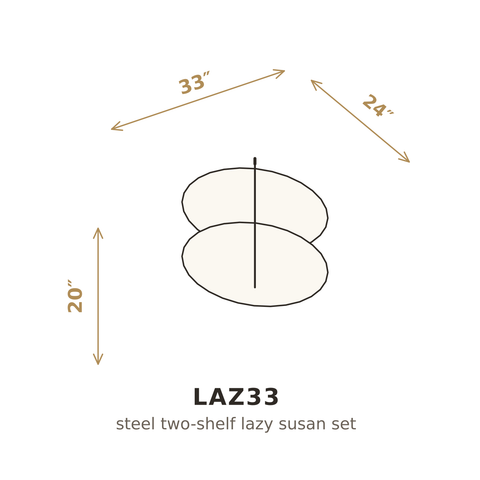 Midnight Black Shaker Lazy Susan (Steel) 33"