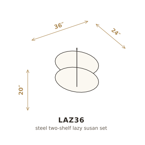 Misty Light Grey Lazy Susan (Steel) 36"