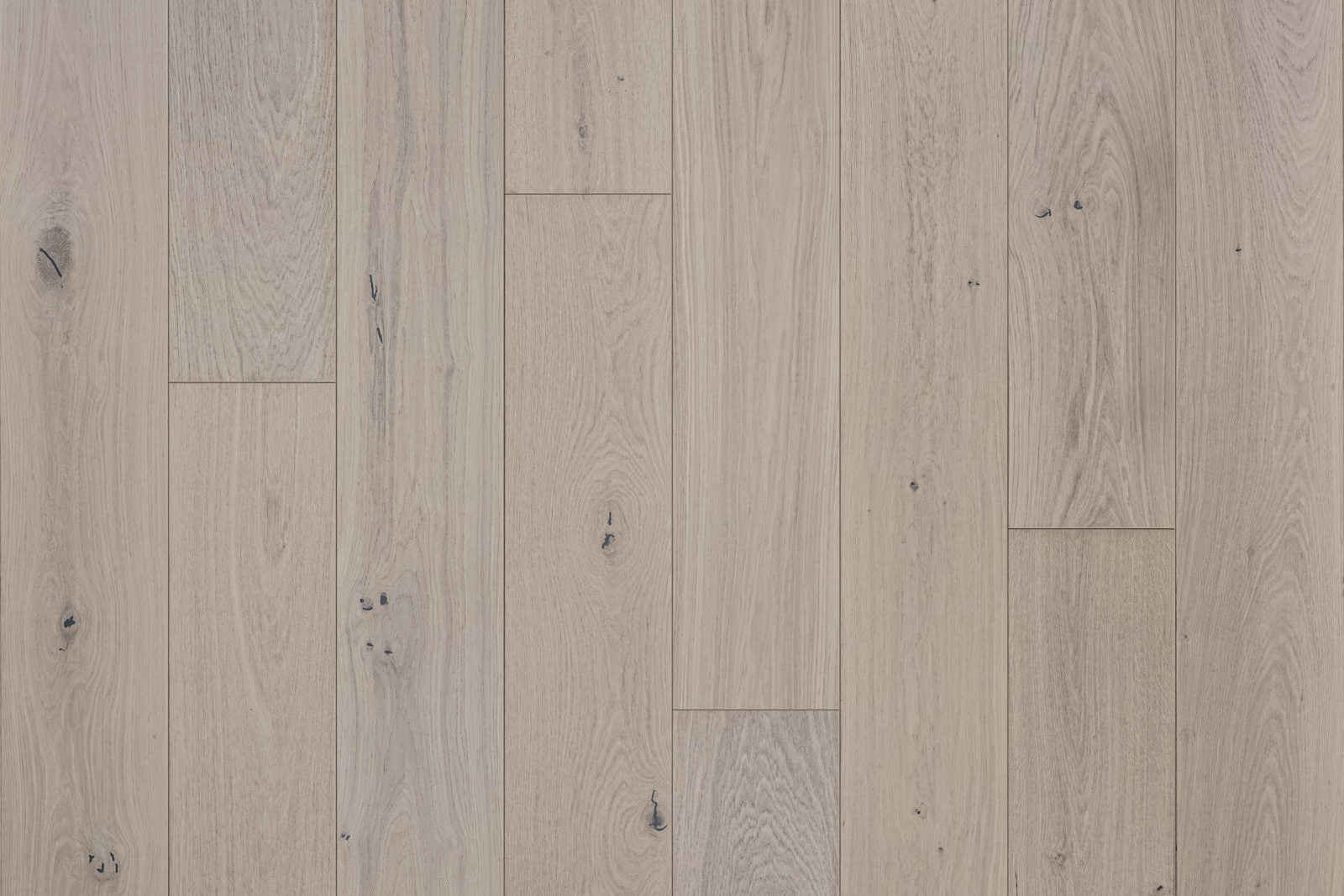 Garrison Legends Glenwood 10-1/4-inch European Oak engineered hardwood in cool gray with light wire-brush texture