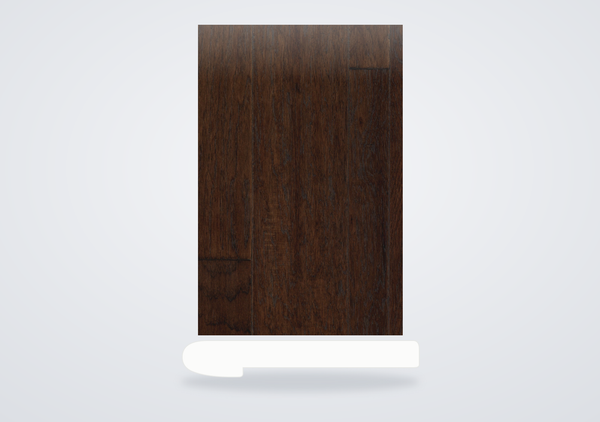 Mohawk Weathered Portrait Engineered Hardwood Espresso Hickory Flush Stair Nose