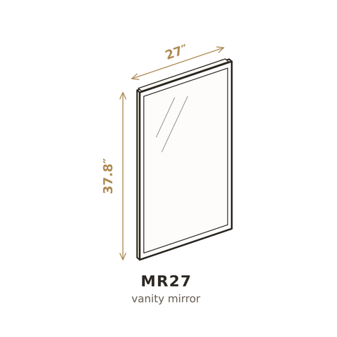 Roasted Espresso Shaker Vanity Mirror 27"
