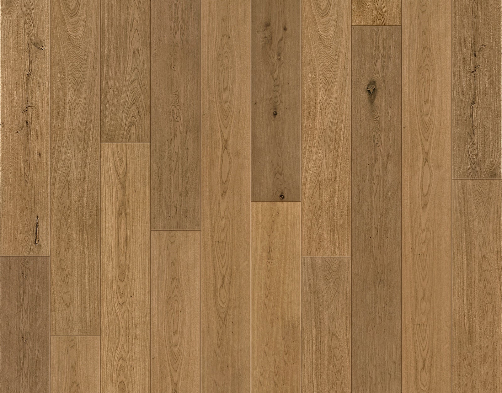 Garrison Newport Laguna Beach 7-1/2 in. wire-brushed European Oak engineered hardwood plank, medium tone