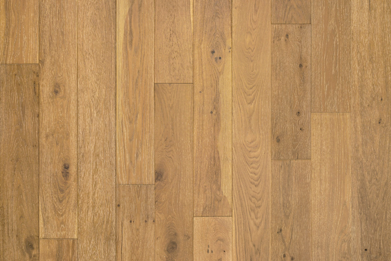 Garrison Newport Pebble Beach 7-1/2 in. wire-brushed European Oak engineered hardwood plank, light golden tone