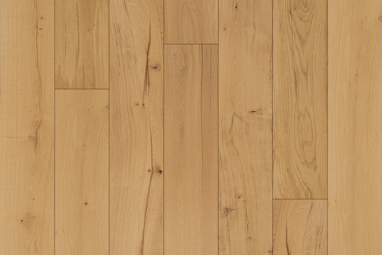 Garrison Private Selection Adobe engineered hardwood, light wire-brushed European Oak plank, 8-5/8 in wide, micro-beveled edge