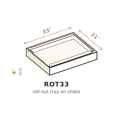 Roasted Espresso Shaker Roll-Out Tray 33"