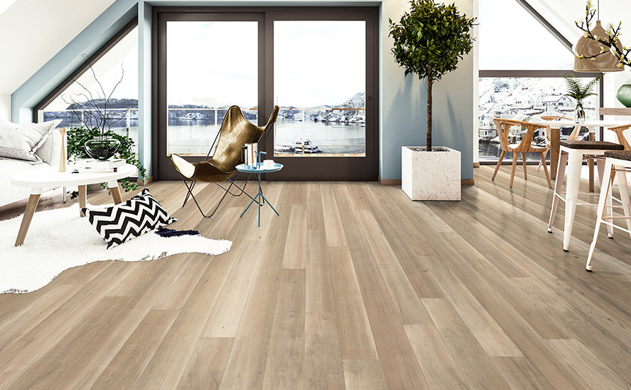 Maple Luna engineered hardwood room scene