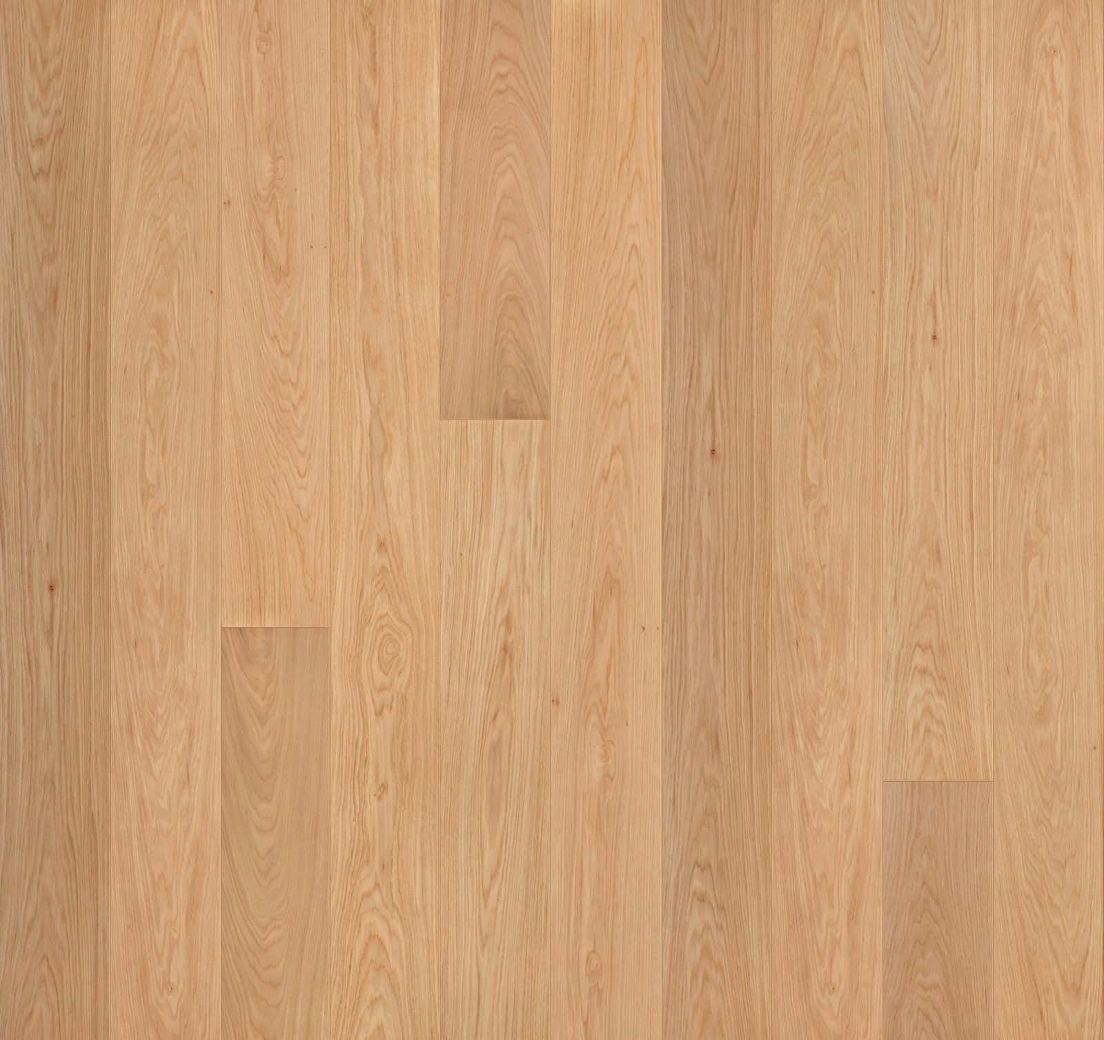 Close-up of Allora Sella Select light tan European Oak engineered hardwood plank with matte finish.
