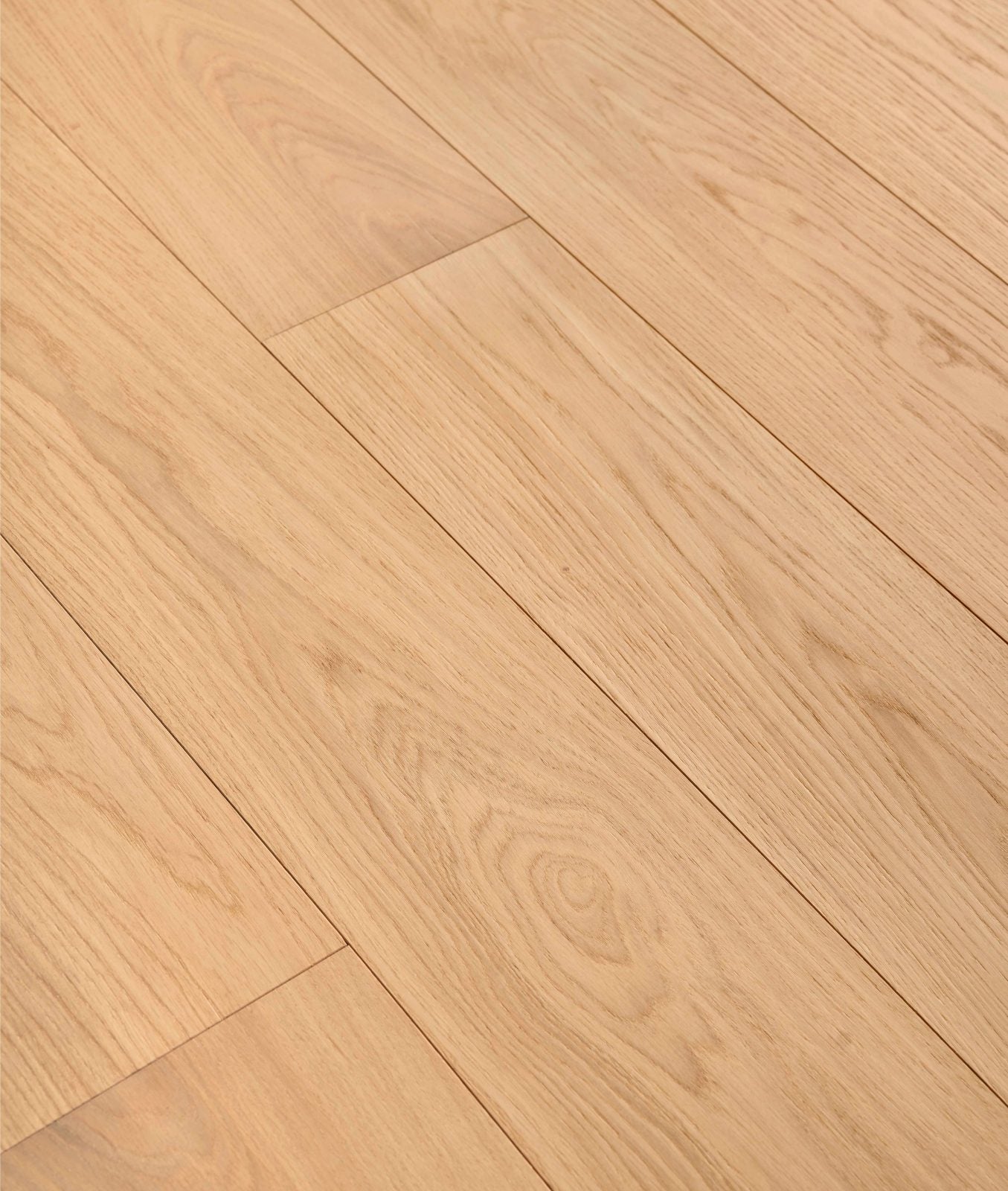 Allora Sella Select European Oak engineered hardwood flooring installed in a bright open-plan living space.