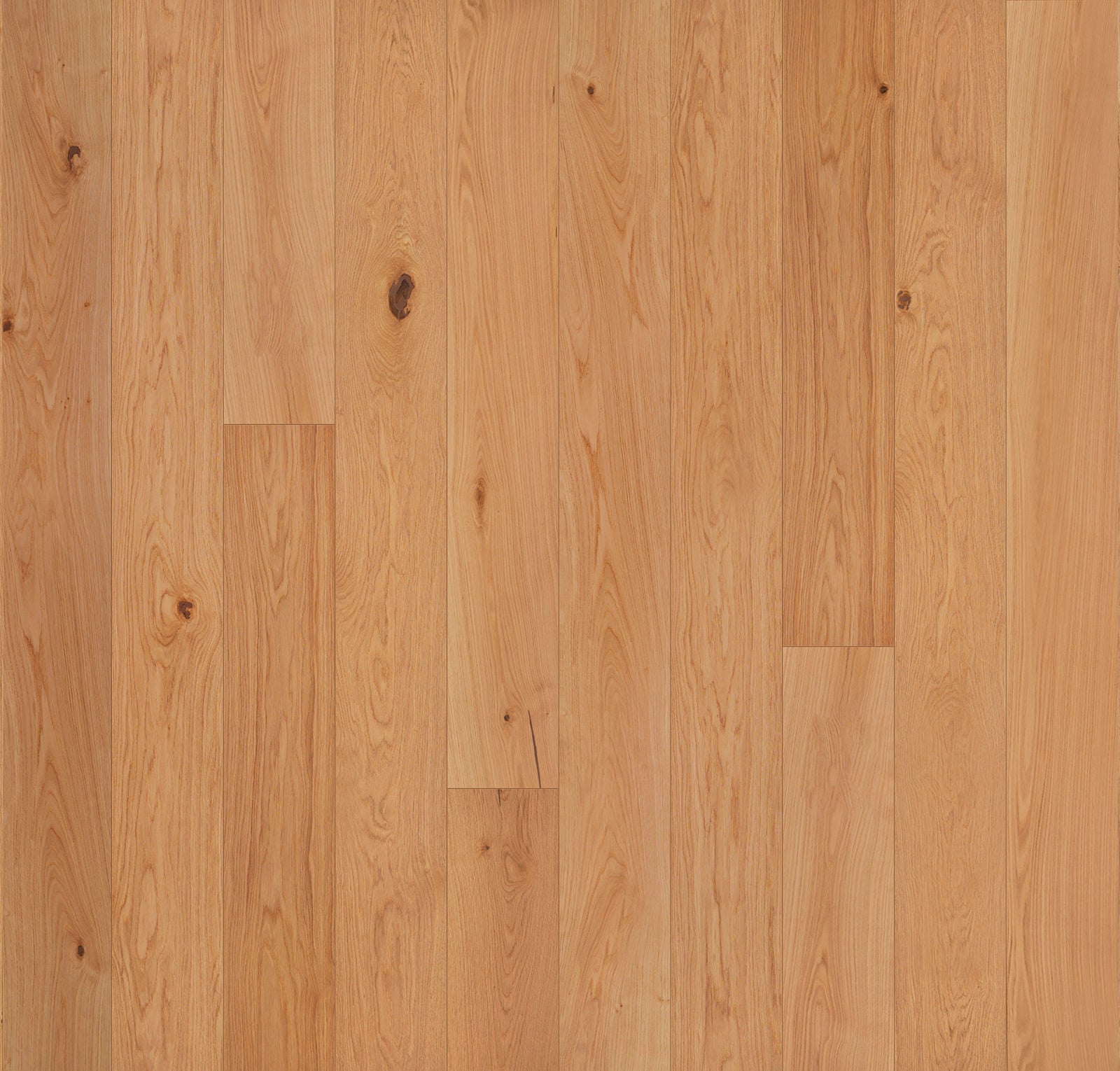 Close-up of Allora Strada 7-1/2 inch European Oak engineered hardwood plank in warm bronze tone.
